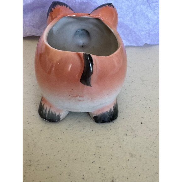 Vintage Pig Sugar Bowl Hand-Painted Ceramic Figurine Momma Pig - Picture 5 of 11